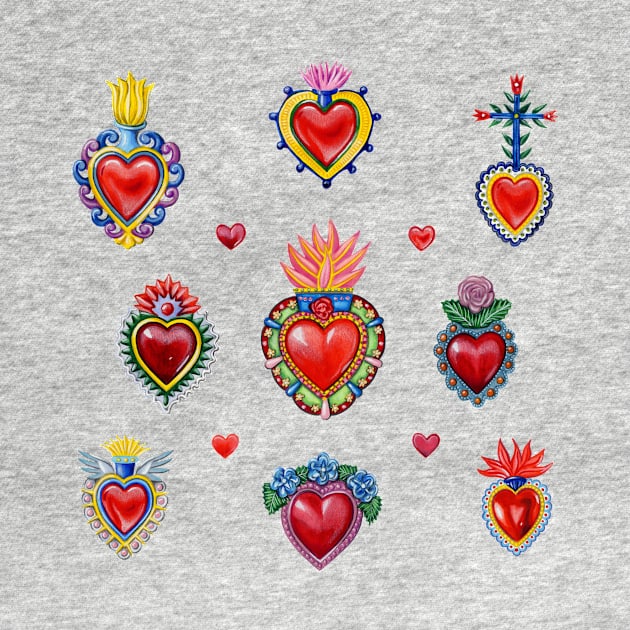 Mexican Sacred Hearts by Colette